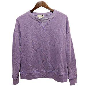 Everleigh Women's Size S/P Long Sleeve Round Neck Sweatshirt Solid Soul Purple